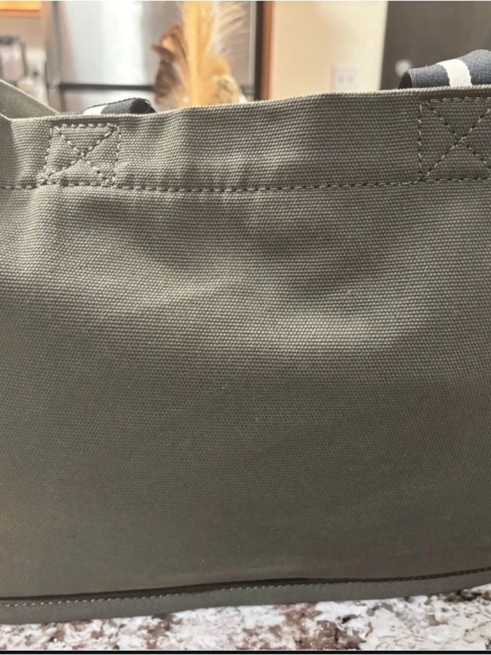 Marc Jacobs Olive Green Duffel Bag with White Logo